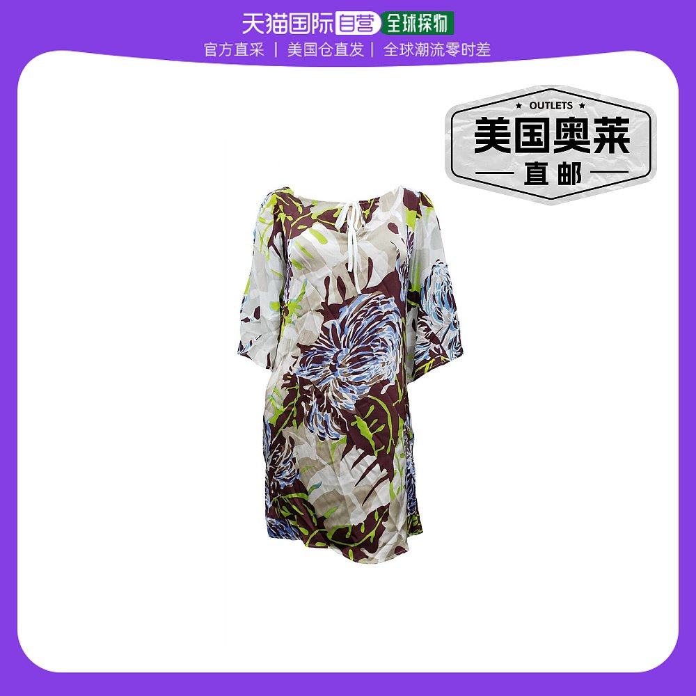 hale bob秋款女士 TL17 印花真丝早秋新款连衣裙 tl17 【美国奥莱