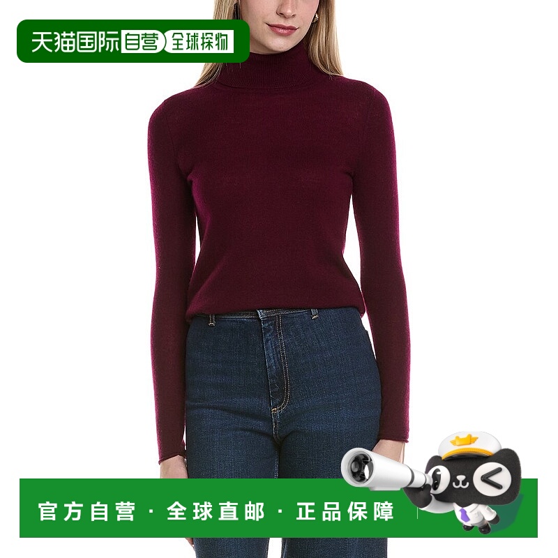 自营sofiacashmere Turtleneck Wool & Cashmere-Blend Sweater -