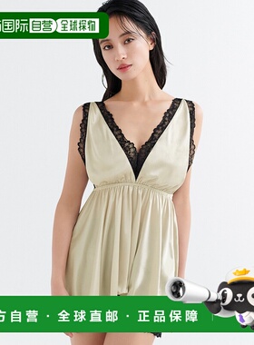 1h可退 日本直邮RAVIJOUR 女士光泽感黑色蕾丝妖艶设计宝贝短裙套