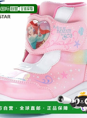 日本直邮Moonstar 迪士尼公主爱丽儿 DN WC050LE 儿童鞋靴子DNWC0