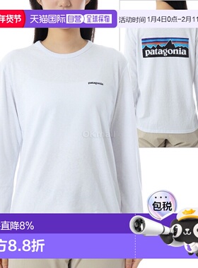 韩国直邮patagonia W 长袖 P-6 标志责任 T 恤 (37603-WHI) 长袖T
