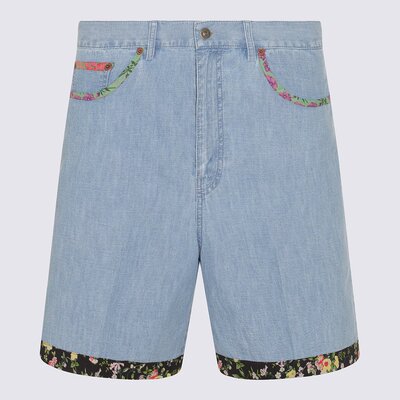 VALENTINO 男士短裤 6V0DD04HALM508 SS2025 蓝色