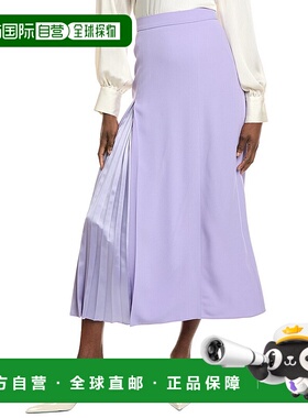 自营 BOSS Hugo BOSS Vateza裙子-紫色 美国奥莱直发半身裙a字裙