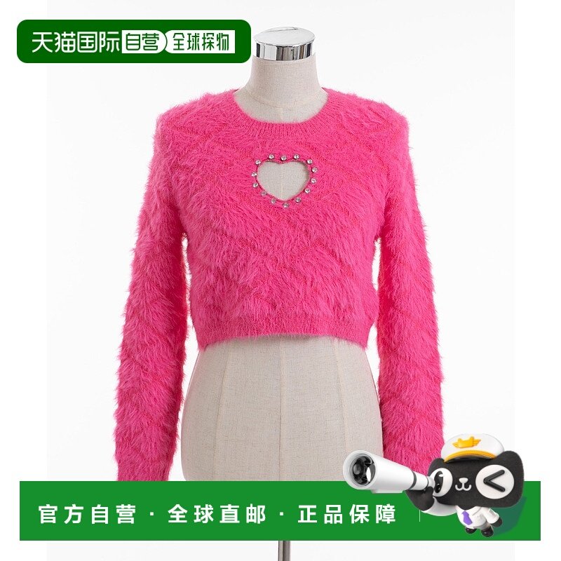 1h可退 日本直邮Diable baiser 女士可选短款长款爱心镂空针织衫/