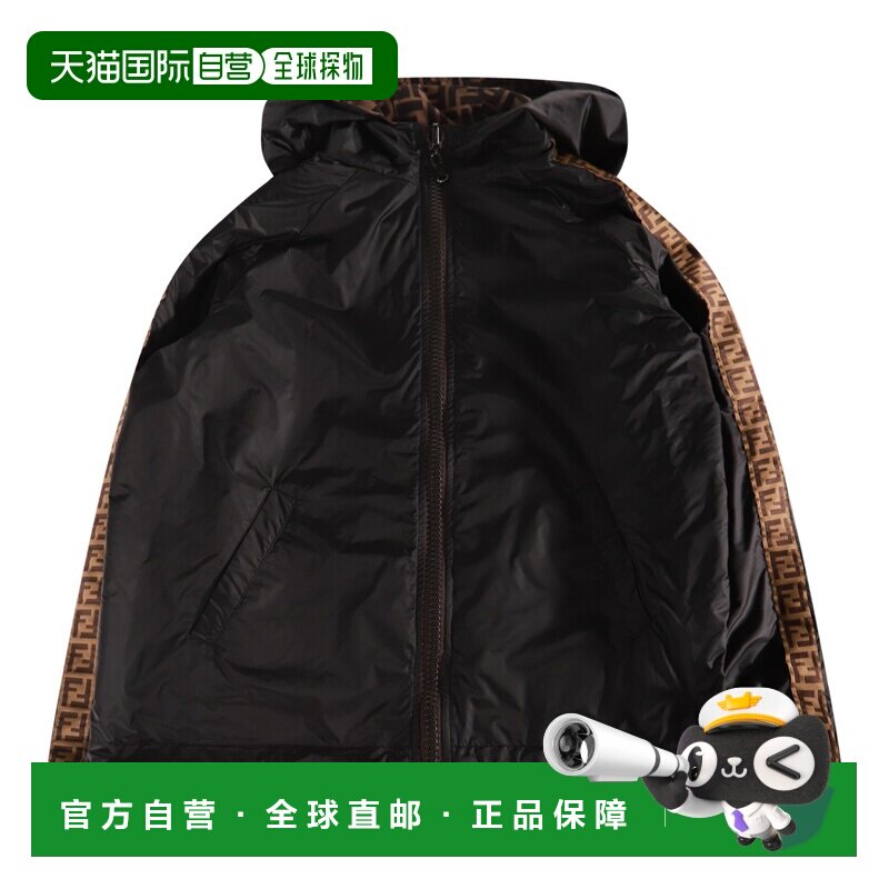 1h可退 香港直邮Fendi 芬迪 女童 双面连帽休闲夹克童装 JUA092AE