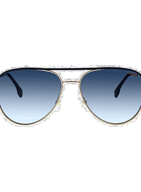 自营Carrera CA Car a209 金色金属飞行员太阳镜蓝色渐变镜片 - n