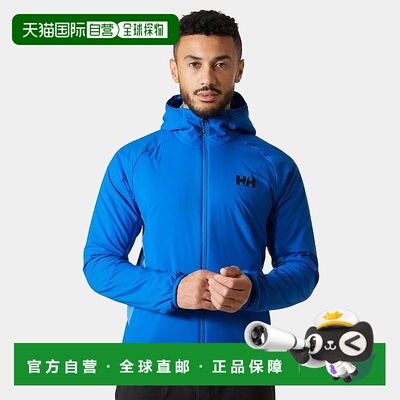 自营欧洲直邮Helly Hansen 男士蓝色聚酰胺Odin轻质弹力连帽夹克2