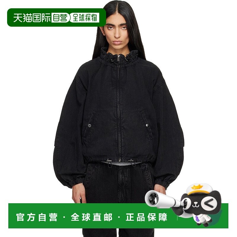 1h可退 香港直邮潮奢 ISABEL MARANT 女士 黑色 Plume 夹克 VE037