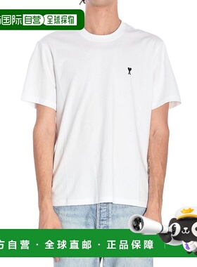 1h可退 香港直邮Ami Paris 男士 AMI DE COEUR 白色棉质T恤 HTS34