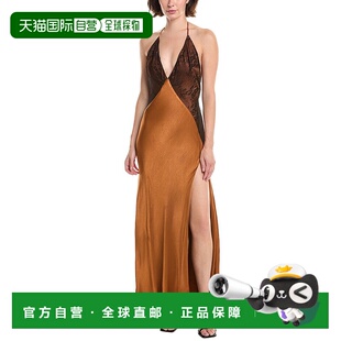 自营Bardot Estrella Halter Maxi Dress - brown 美国奥莱直发