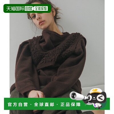 1h可退 日本直邮LAATO 女装 mokomoko针织套装 半拉链宽松设计 WB