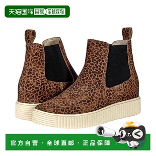 自营Dolce Vita Cola Boots Brown Leopard Print Suede Platform