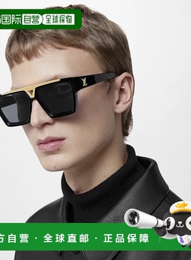 自营1h可退 欧洲直邮LV路易威登 男士黑色醋酸纤维太阳镜正品舒适