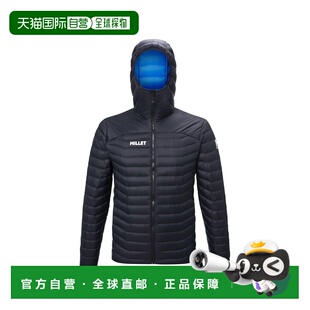 自营欧洲直邮Millet Evole男士黑色聚酰胺连帽羽绒服
