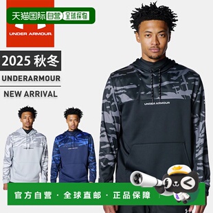 日本直邮Under Armour 男士 UA Armour 套头连帽衫长袖宽松版型防