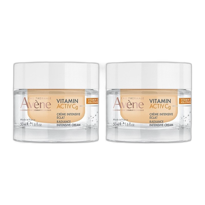 欧洲直邮Avene雅漾维生素Activ Cg亮采面霜50mlx2保湿提亮 正装