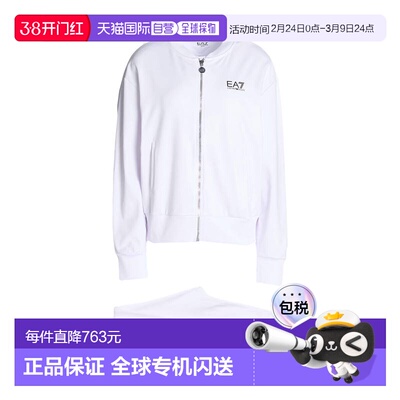 1h可退 香港直邮潮奢 Ea7 女士 Tracksuits 运动装 white白色 舒