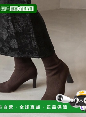 日本直邮RANDA 弹力板跟短袜靴 RA041BW12780 女靴