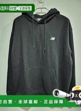 韩国直邮NEW BALANCE UNI ESS 磨毛连帽衫 NBN0F41003 黑色卫衣