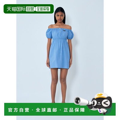 1h可退 香港直邮Miu Miu 缪缪 女士 Plaid-Pattern 迷你连衣裙 MF