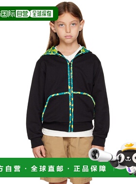 1h可退 香港直邮潮奢 versace 范思哲 女童 黑色 Baroque Silhoue