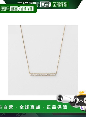 日本直邮日潮 agete 阿卡朵K18YG钻石项链黄色 均码吊坠