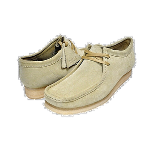 日本直邮CLARKS WALLABEE 莫卡辛鞋休闲枫木绉纱鞋 26155515