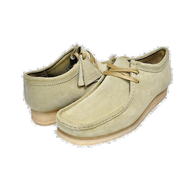 日本直邮CLARKS WALLABEE 莫卡辛鞋休闲枫木绉纱鞋 26155515