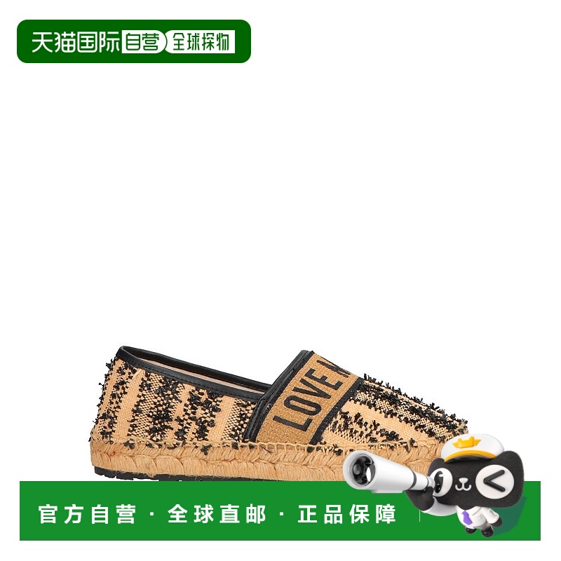 1h可退 香港直邮潮奢 moschino 爱莫斯奇诺 女士 麻底鞋 beige米