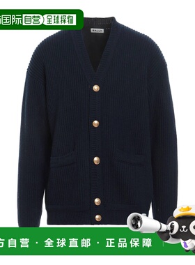 1h可退 香港直邮潮奢 Bally 巴利 男士 针织开衫 blue蓝色 舒适时