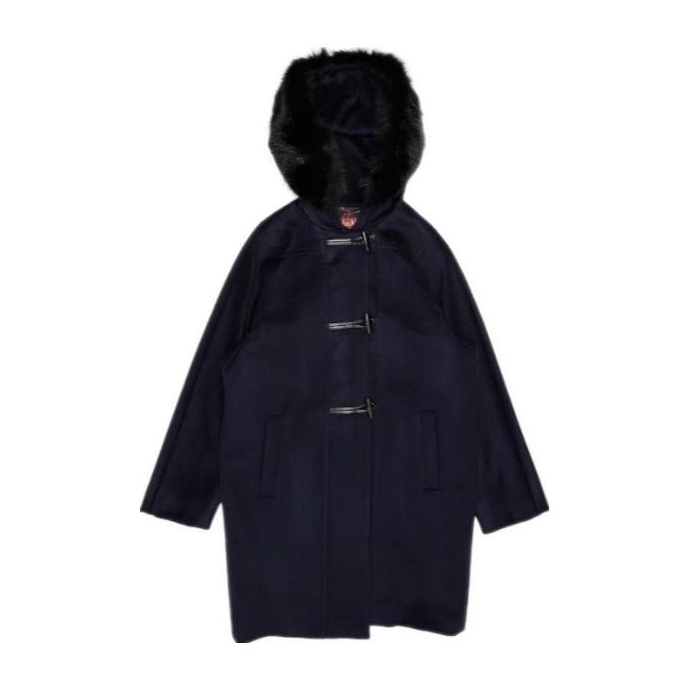 MAX MARA 女士外套 6086305906012 AW2021 黑色 毛领连帽大衣