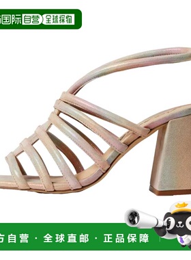 自营Free People Colette Cinched Heel Rainbow Metallic  OB143