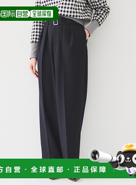 日本直邮UNTITLED 带腰带2褶长裤 UN1285EW070255