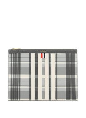 THOM BROWNE 男士钱包 MAC155AL0041980 灰色 LEATHER POUCH