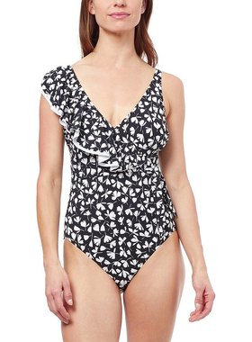 【美国奥莱】直发 Profile by Gottex 夏季 V 领连体泳衣 - 黑色