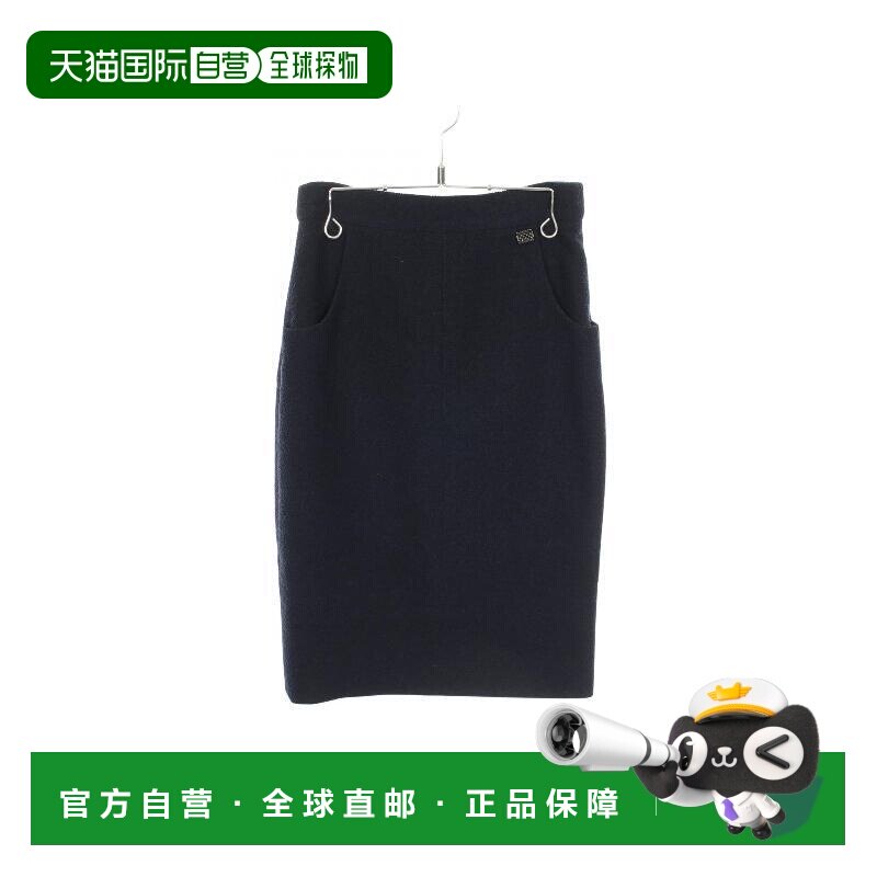 日本直邮中古vintage二奢Chanel香奈儿女A级95新skirt裙子羊毛裙图片