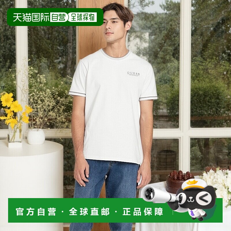 自营guessEco Nathan 圆领 T 恤 - 纯白色 美国奥莱直发