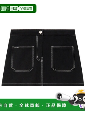 香港直邮Courreges 2 口袋牛仔半身裙迷你裙 324DJU191DE0020