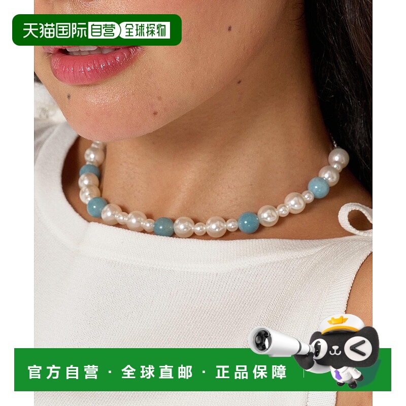 1h可退 日本直邮TINA：JOJUN 女士珍珠与天然石短项链 tnj9351117