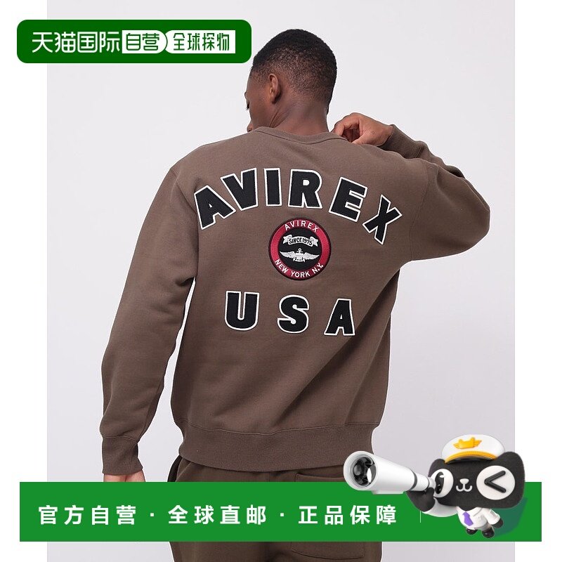 日本直邮AVIREX 大学风标志圆领运动衫卫衣 [AV1129EM018192]