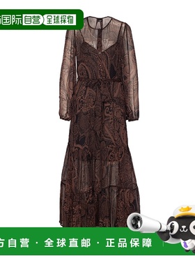 香港直邮PINKO 女士连衣裙 106729A389ZL1 AW2025 深棕色 Cheesec