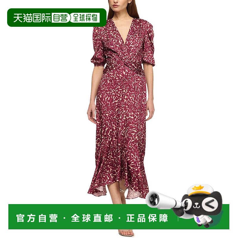 自营MISA Los Angeles Rosalie Dress - red 美国奥莱直发连衣裙