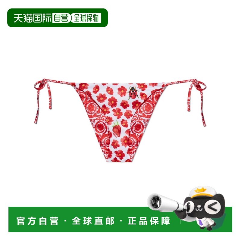 香港直邮VERSACE 女士泳装 10190541A136845W690 SS2025 红色泳裤