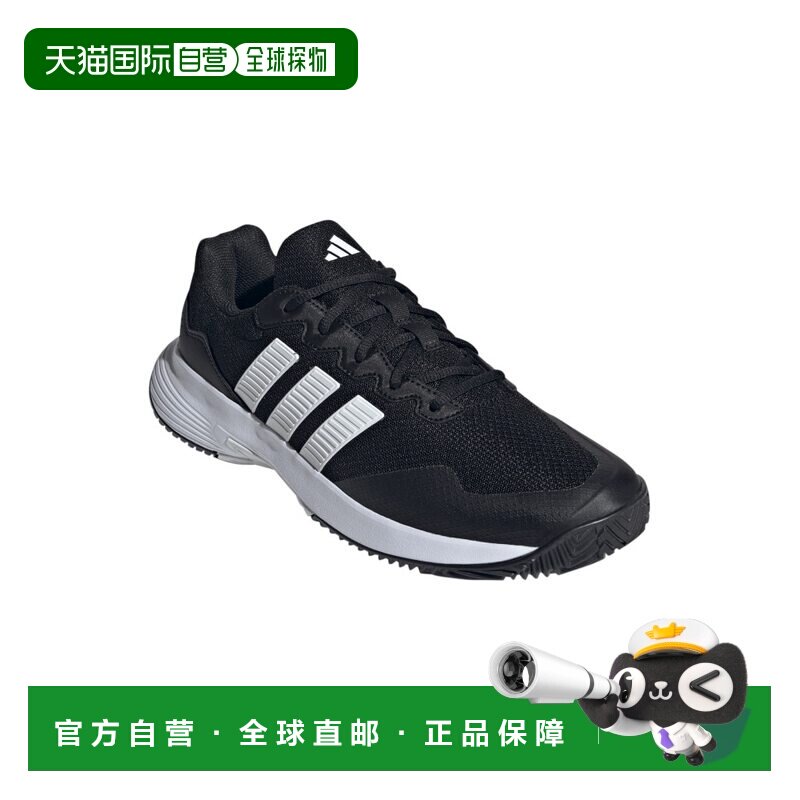 日本直邮adidas GAMECOURT 2 舒适贴合 低帮 网球鞋 男款 黑色图片