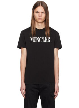 Moncler 盟可睐 男士 黑色印花 T 恤 J20918C0003189A17