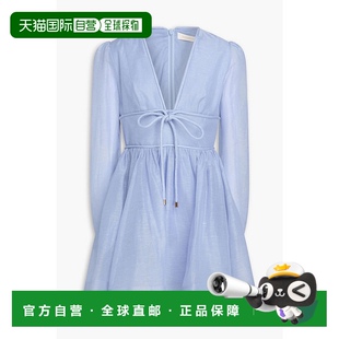 0845DF2 亚麻真丝混纺欧根纱迷你连衣裙 香港直邮ZIMMERMANN 女士