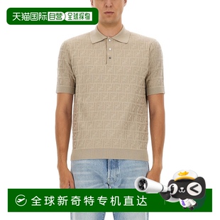 自营 美国奥莱直发 fendiFf棉针织Polo衫 中性色