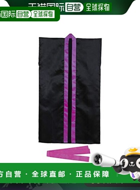 【日本直邮】Artec缎面长Happy 黑色 紫领 S 带水巾 004565