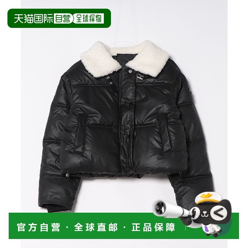 1h可退 日本直邮dispark 女装 仿皮短款外套 双色毛领设计  DI25W