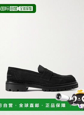 香港直邮Mr P. 男士 Jacques 绒面革乐福鞋 MPF242043OFFBLACK